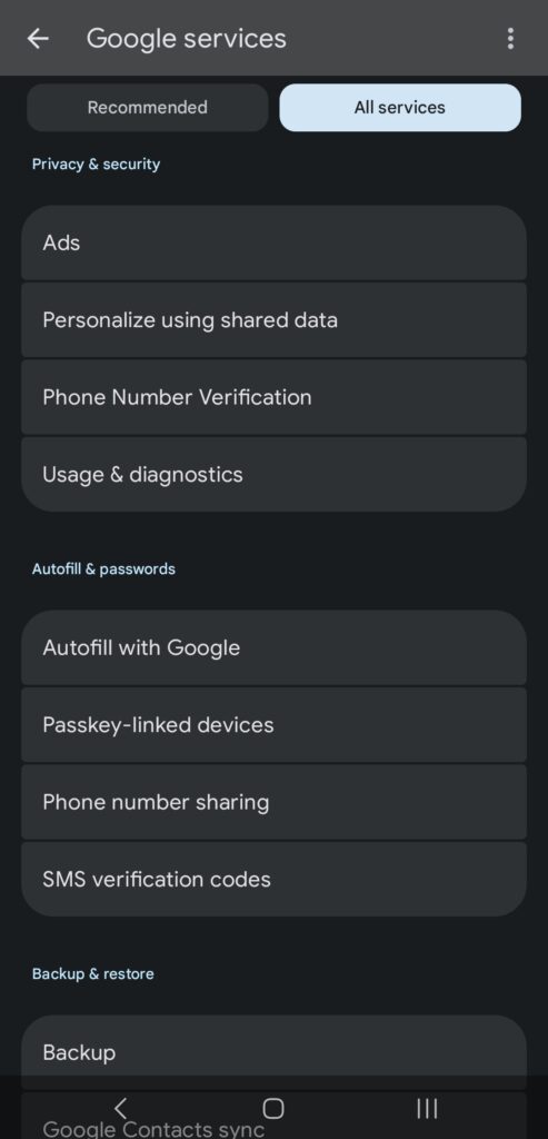 Android Privacy Settings